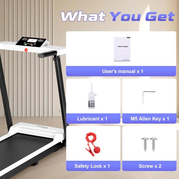 Walking Pad Treadmill with Handle Bar, 3.0 HP Foldable Treadmills for Home, 300LBS Capacity Portable Treadmills for Home & Office Use