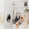 Medicine Cabinets For Bathroom With Mirror, Semi Recessed Cabinet or Surface Mounted With Storage - 16" x 29",Bathroom Medicine Cabinet With Mirror Medicine Cabinet