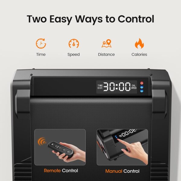 Small Walking Pad for Home and Office, Portable Under Desk Treadmill with Fixed 7% Incline and Adjustable 2% Incline, 300LBS Capacity