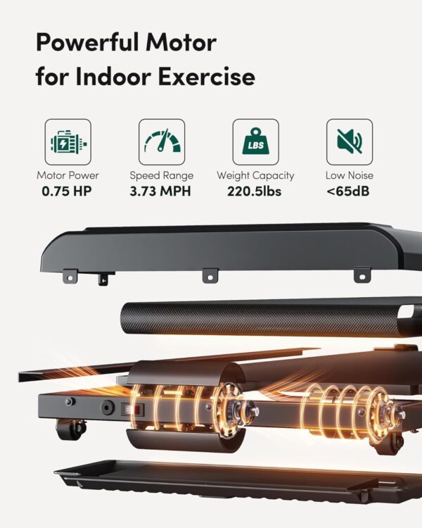 FEZIBO Walking Pad Treadmill, Under Desk for Home Office, 2 in 1 Portable, With Remote Control, Running Machine With LED Display