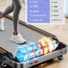 Foldable Treadmill with 8% Incline, Upgrade 3.5HP Low Noise Walking Pad Treadmill with Handle Bar, Trisomy 4 in 1 Portable Under Desk Treadmills for Home/Office, 330 Lbs Capacity, APP & Remote Control