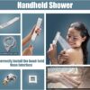 Aolemi Ceiling Mount Shower System Rain Shower Head with Handheld Spray High Pressure Shower Faucet Set Rough-in Valve Shower Trim Kit Included Bathroom Polish Chrome 12 Inch Ceiling Shower Head