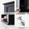 Black Bathroom Cabinet 23x29 inch Wooden Medicine Cabinet with 2 Doors and Adjustable Shelf, Wall Mounted Over Toilet Storage