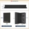 Keonjinn 20 x 32 Inch Black Mirrored Medicine Cabinet, Recessed Medicine Cabinets for Bathroom, Gloss Black Stainless Steel Framed, Adjustable Shelves, In Wall or Surface Mount, Sturdy & Heavy, Modern