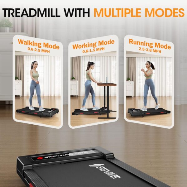 2.5HP Walking Pad with Incline 330lbs, 3 in 1 Walking Pad Treadmill 5-Level Big LED, Under Desk Treadmill for Home,Walk/Jog/Run,Portable,Small, with Remote Control,Assembly Free,Wider Belt
