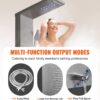 VEVOR Shower Panel System, 5 Shower Modes, LED Shower Panel Tower, Rainfall, Waterfall, 2 Body Massage Jets, Tub Spout, Handheld Shower Head with 59" Hose, Stainless Steel Wall-Mounted Shower Set