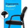 71hv6rhTjnL._AC_SL1500_.jpg Oline Leather Guest Chair with Padded Arms, Reception Meeting Conference Waiting Room Lobby Home Desk Big and Tall Executive Office Chair, Black (4 Pack)