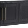 Henn&Hart Tillman Rectangular TV Stand for TV's up to 80" in Black Grain