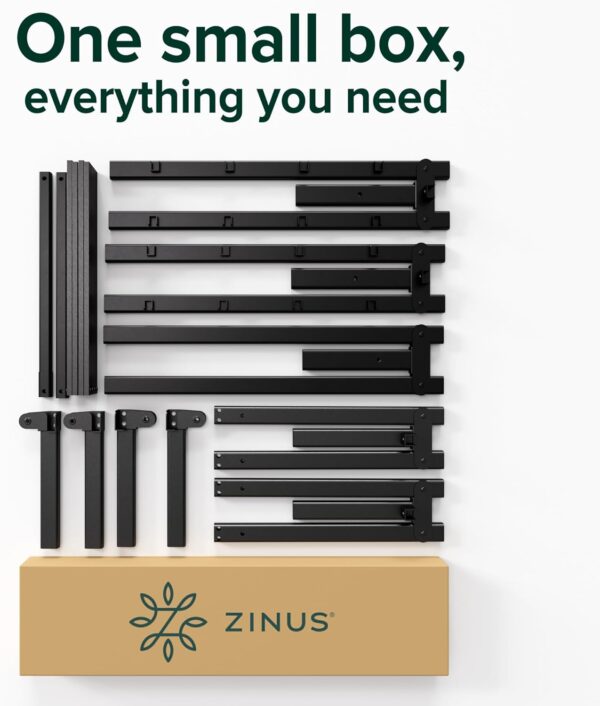 Zinus Yelena 14 Inch Metal Platform Bed Frame, Steel Slat Support, No Box Spring Needed, Eco Friendly WonderBox(TM) Packaging, Easy Assembly, Black, Queen