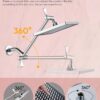 Cobbe Rainfall Shower Head for Bathroom, 11.8 Inch Large Rectangular with Adjustable Stainless Steel 11 Inch Extension Arm - Premium Quality Luxury Experience, 1-Min No Tools Installation, Chrome