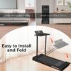 Foldable Treadmills for Home, 3.0HP Under Desk Folding Compact Small Running Treadmill with 12 Preset Programs LED Display, Desk Treadmill for Office with 320 LBS Capacity