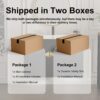 24" Bathroom Vanity with Sink Black, Modern Floating Vanity Bathroom Sinks with Cabinets with Double Soft Close Cabinet Door, White Ceramic Sink & Gold Handles, Large Storage for Small Space