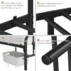 Yaheetech Queen Bed Frames Metal Platform Bed with Victorian Style Wrought Iron Headboard and Footboard/Easy Assembly/No Box Spring Needed/Black Queen Bed