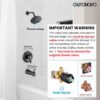 gotonovo Tub Shower Faucet Set Shower Head and Handle Set 6 Modes 6 inch Shower Head Kit with Tub Spout High Pressure Shower System Combo Shower Trim Kit with Valve Round Shower Head Oil Rubbed Bronze