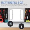 Slatwall Panels 4'x 8' Garage Slat Wall Storage Systems, Slat Wall Paneling Garage Wall Organizer, Black Slat Board PVC Wall Panels Slatwall Displays Garage Tool Organizer Wall Mount Ladder Bike Rack