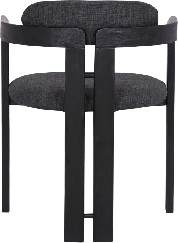 Armen Living Jazmin Fabric Modern Dining Chairs, Charcoal, Set of 2