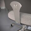 Realspace® Modern Comfort Picali Bouclé Fabric/Vegan Leather Low-Back Task Office Chair, White Stone/Gray/Brushed Nickel, BIFMA Compliant