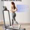 Foldable Treadmill with 8% Incline, Upgrade 3.5HP Low Noise Walking Pad Treadmill with Handle Bar, Trisomy 4 in 1 Portable Under Desk Treadmills for Home/Office, 330 Lbs Capacity, APP & Remote Control