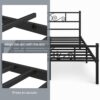 Yaheetech Queen Bed Frames Metal Platform Bed with Headboard and Footboard for Bedrooms No Box Spring Needed Easy Assembly,Ground Clearance: 12.5’’/Black/Queen Bed