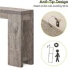 LITTLE TREE 70.9-Inch Long Entryway Table, Farmhouse Sofa Console Table for Living Room, Entryway, Hallway, Grey