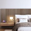 Woody Walls Acoustic Wood Wall Panels for Interior Wall Decor | Set of 2 Seamless Joint Wood Panels for Walls | DIY Wood Slat Wall | 3D Wall Panel Effect for Any Interior Design (Oslo)