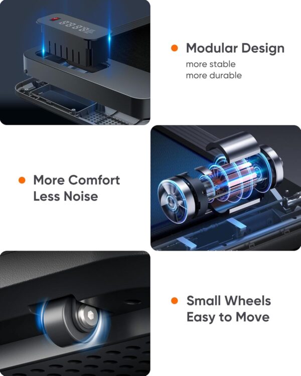 Walking Pad, Under Desk Treadmills with Intelligent Foot-Sensing Variable Speed.330 Lbs Capacity,3 in 1 Portable Treadmill for Home and Office with Remote Control, LED Display