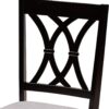 Baxton Studio Millie Modern and Contemporary Grey Fabric Upholstered and Dark Brown Finished Wood 5-Piece Dining Set