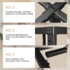 16 Inch Queen Size Bed Frame - No Box Spring Needed Heavy Duty Black Metal Platform Mattress Foundation, Non-Slip Noise Free Easy Assembly Steel Slats Bedframes with Cleance Storage