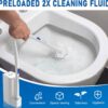 Disposable Toilet Brush, Toilet Bowl Cleaner Brush with 50PCS Toilet Brush Refills, Toilet Cleaner Refill Pads, Disposable Toilet Bowl Brush and Storage Caddy for Bathroom Cleaning(1-Set)
