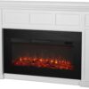 Real Flame Alcott 75” Electric Fireplace with Mantel for Living Room or Bedroom, Replaceable Fireplace Insert Heater, Realistic Log and Flame Effect, Remote Control, Timer