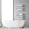 Auledio 2 Pack Spice Rack Organizer, 3 Tier Counter-top Stand or Wall Mounted Storage Rack Hanging Shelf for Kitchen Cabinet, Cupboard, Pantry Door or Bathroom Shower Cosmetic - Chrome