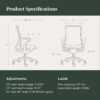 Branch Verve Chair - High Performance Executive Office Chair with Contoured Seat Back and Adjustable Lumbar Rest - High Density Foam Cushion with Aluminum Base - Up to 275 lbs - Wheat