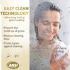 Shower Door 56 to 60'' W x 72'' H,Semi Frameless Double Sliding Shower Glass Door with 1/4" (6mm) Clear SGCC Tempered Glass,Stainless Steel, Easy to Clean,Gold.