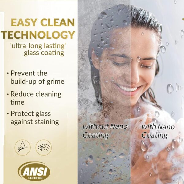 Shower Door 56 to 60'' W x 72'' H,Semi Frameless Double Sliding Shower Glass Door with 1/4" (6mm) Clear SGCC Tempered Glass,Stainless Steel, Easy to Clean,Gold.