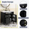 30" Bathroom Vanity with Single Sink Combo, Modern Undermount Bathroom Sink Cabinet with 2 Drawers and a Tip-Out Drawer, Freestanding Bathroom Vanities, Soft Closing, Solid Wood Frame