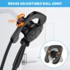High Pressure Shower Heads, 7.2Inch 2 in 1 Rainfall Shower head & Handheld Showers with Magnetic Docking System, Ten-Function Handheld Shower Head with 59" Rotatable Stainless Steel Hose (Black)
