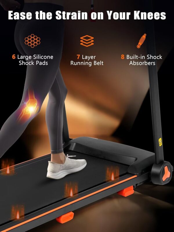 Merax Treadmills for Home, 3.0 HP Folding Treadmill with Incline, Portable Treadmill 300 lbs Capacity, Small Treadmills with Charge Staion & Bluetooth Speaker for Small Space