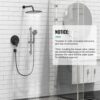 71m16pjdjPL._AC_SL1500_.jpg SR SUN RISE Matte Black Shower Faucet Set - 12 Inch Rain Shower Head with Adjustable Slide Bar Combo Set - Wall Mounted Rain Shower System Bathroom (Valve and Trim Kit Included)