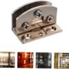 DOITOOL Modern Style No Drilling Glass Door Hinge 4pcs Stainless Steel Easy Install for Shower Doors
