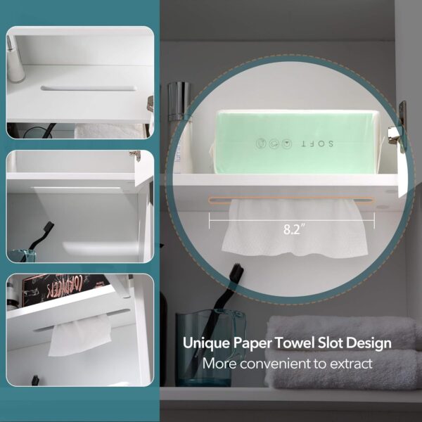 23" Bathroom Mirror Cabinet with Storage - Over Toilet Medicine Cabinet with Adjustable Shelves, Soft-Close Hinges & Towel Slot, Wall Mounted Bathroom Wall Cabinet for Small Spaces (23x29)