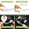 Baby Proofing Child Safety Locks (16 Pack) by Skyla Homes - The Safest, Quickest and Easiest 3M Adhesive Cabinet Latches, No Screws & Magnets, Multi-Purpose for Furniture, Kitchen, Ovens, Toilet Seats