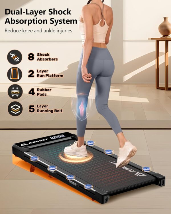 Walking Pad with Incline, 15° Incline Under Desk Treadmill with Remote Control with LED Display for Walking & Climbing at Home or Office，265LB Capacity