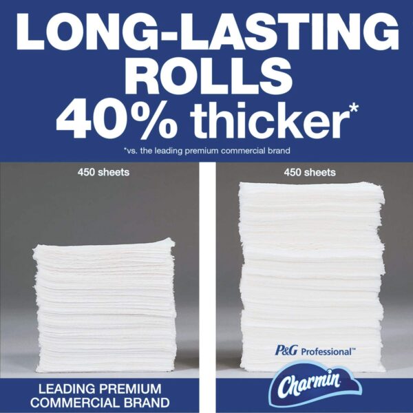 Charmin Commercial Bathroom Tissue, Septic Safe, Individually Wrapped, 2-Ply, White, 450 Sheets/roll, 75 Rolls/carton