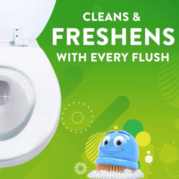 Scrubbing Bubbles Fresh Gel Toilet Bowl Cleaning Stamps, Helps Keep Toilet Clean and Helps Prevent Limescale & Rings, Citrus Scent, 1 Dispenser with 6 Fresh Gel Stamps