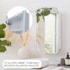 Medicine Cabinets For Bathroom With Mirror, Semi Recessed Cabinet or Surface Mounted With Storage - 16" x 29",Bathroom Medicine Cabinet With Mirror Medicine Cabinet