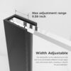 DELAVIN 40" W x 72" H Frameless Glass Shower Door, Hinged Single Swing Shower Door with Stainless Steel Hinges and Handle, Matte Black Shower Doors can be Installed Left and Right, Magnetic Closing