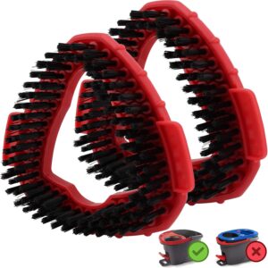 2 Pack Scrubber Mop Head for O-Ceda EasyWring 1-Tank System, Spin Mop Scrub Brush Head Replacement, Shower Floor Scrubber, Hard Bristle Cleaning Brush for Bathroom Kitchen Tile and Hard Floor