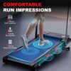 Foldable Treadmill Walking Pad with Auto Incline, 6-Level 12% Portable Under Desk Treadmill for Home Office, 2 in 1 330lbs Capacity Heavy Duty with Handle Bar, 2.5HP Quiet, Upright Space-Saving