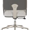 Realspace® Modern Comfort Picali Bouclé Fabric/Vegan Leather Low-Back Task Office Chair, White Stone/Gray/Brushed Nickel, BIFMA Compliant