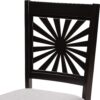Baxton Studio Olympia Dining Set, 5-Piece, Grey/Espresso Brown